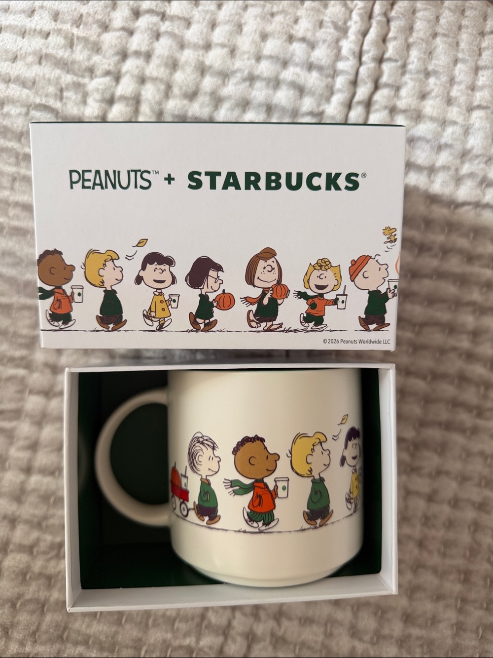NIB Peanuts + Starbucks Coffee Mug